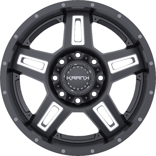Krank Hammer Gloss Black Milled 20x10 -24 5x127|5x139.7mm 77.8mm - Wheelwiz