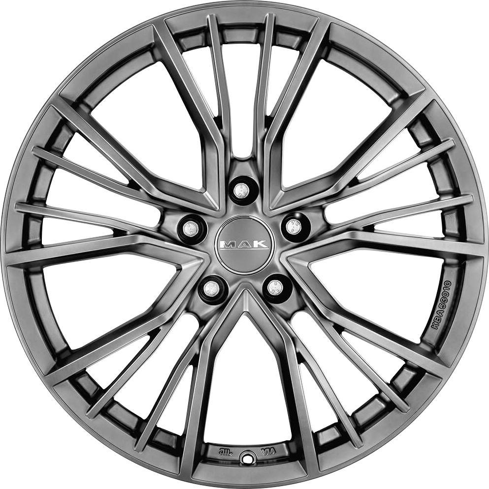 MAK Union Matte Titanium 22x10 +19 5x112mm 66.5mm - Wheelwiz