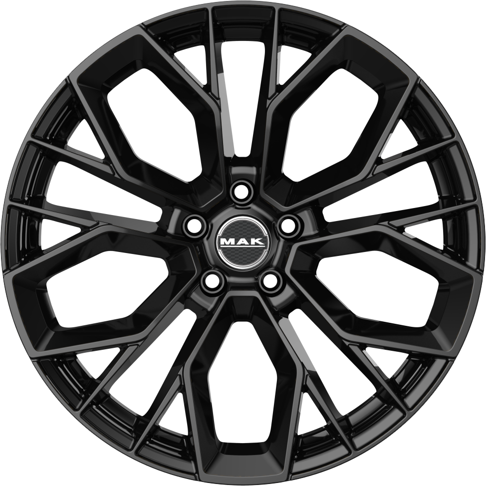 MAK STILO Gloss Black 19x8.5 +48 5x108mm 63.4mm - Wheelwiz