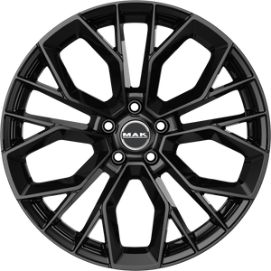 MAK STILO Gloss Black 19x8.5 +48 5x108mm 63.4mm - Wheelwiz