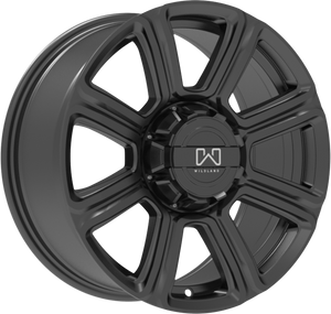 Wildland Hurricane Gloss Black 17x8 +18 8x180mm 124.4mm - Wheelwiz