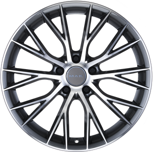 MAK Munchen W Gunmetal w/ Mirror Face 17x8 +34 5x120mm 72.6mm