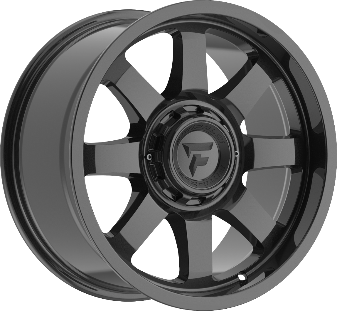 Fittipaldi FA16B Gloss Black 17x9 -12 5x127|5x139.7mm 78.1mm