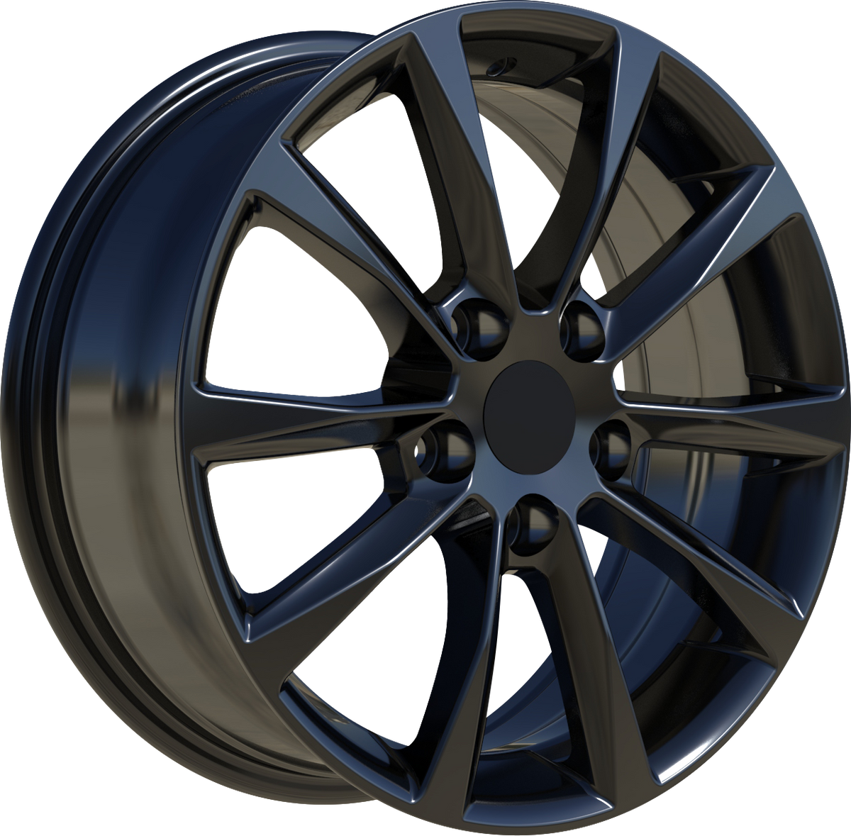 YKW Replica MF4 Gloss Black 16x6.5 +39 5x114.3mm 60.1mm - Wheelwiz