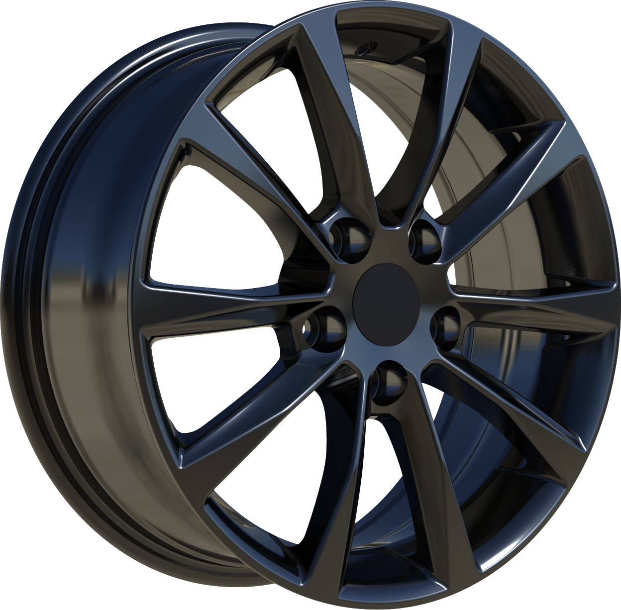 YKW Replica MF4 Gloss Black 16x6.5 +39 5x114.3mm 60.1mm - Wheelwiz