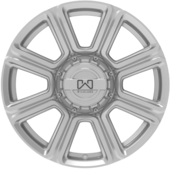 Wildland Hurricane Silver 17x8 +18 8x180mm 124.4mm - Wheelwiz