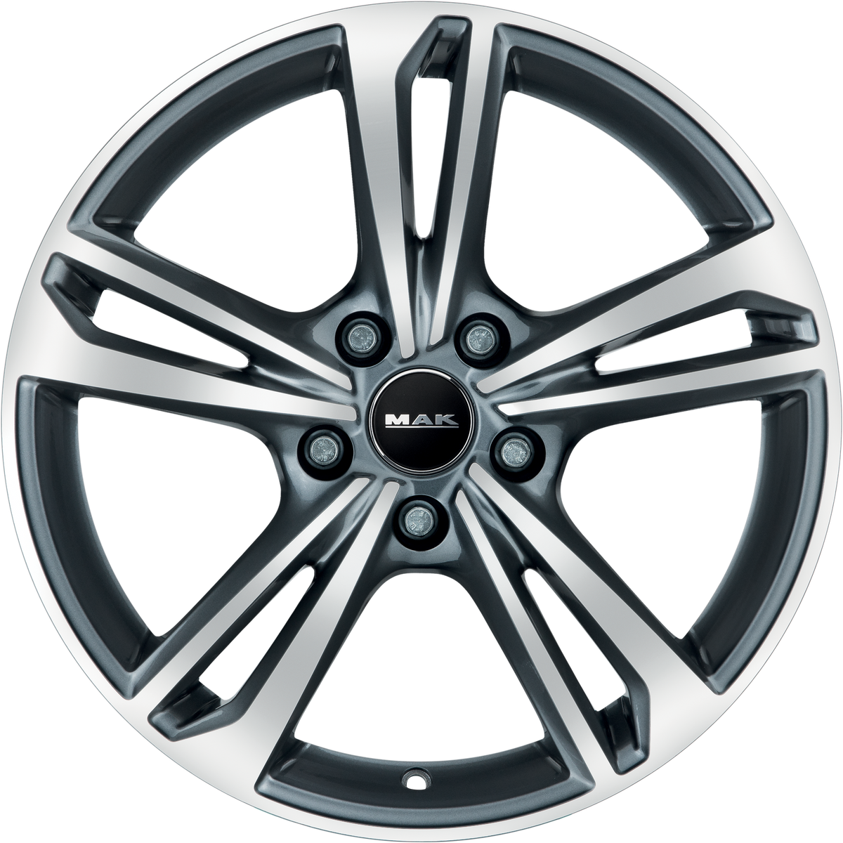 MAK Emblema Gunmetal w/ Mirror Face 15x6 +47 5x112mm 57.1mm - Wheelwiz