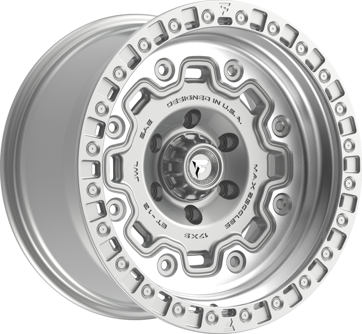Fittipaldi FT100MS Machined Silver 17x9 -12 6x139.7mm 106.2mm - Wheelwiz
