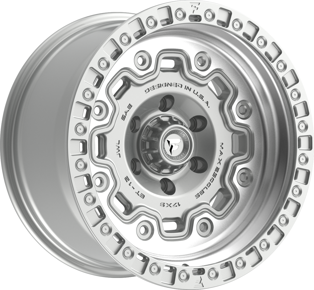 Fittipaldi FT100MS Machined Silver 17x9 -12 6x139.7mm 106.2mm - Wheelwiz