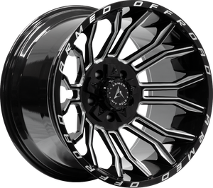Armed Wheels Havoc Gloss Black Milled 20x10 -18 8x165.1mm 125.2mm