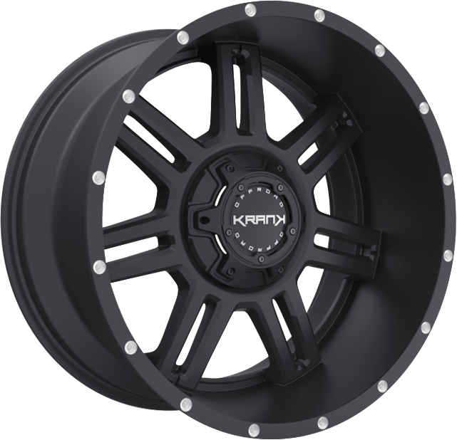 Krank Force Satin Black 20x10 -24 5x127|5x139.7mm 77.8mm - Wheelwiz