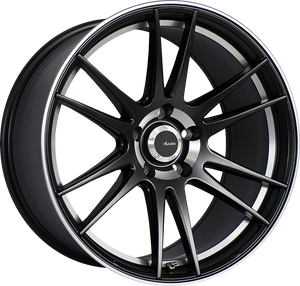 Advanti Optimo Matte Black w/ Machined Lip and Undercut 17x7.5 +45 5x108mm 73.1mm - Wheelwiz