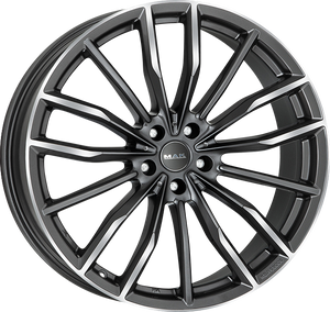 MAK Rapp Gunmetal w/ Mirror Face 21x9.5 +37 5x112mm 66.6mm