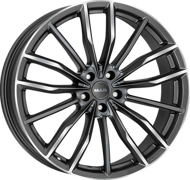 MAK RAPP-D Gunmetal w/ Mirrored Face 20x11 +37 5x120mm 74.1mm - Wheelwiz