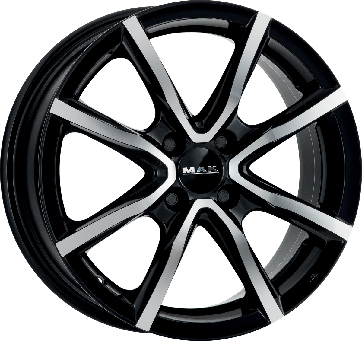 MAK MILANO 4 Black w/ Mirrored Face 17x7 +42 4x100mm 60.1mm - Wheelwiz