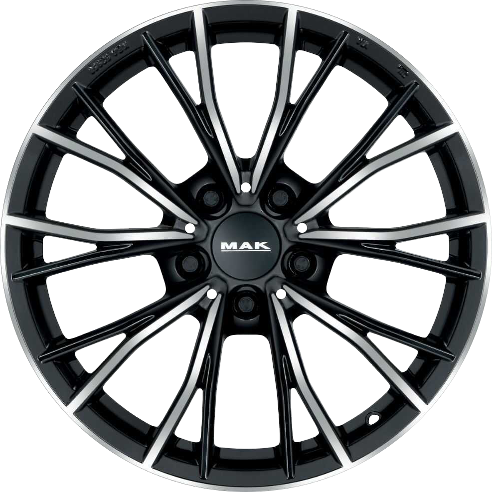 MAK MARK Black w/ Mirrored Face 17x8 +43 5x120mm 72.6mm - Wheelwiz