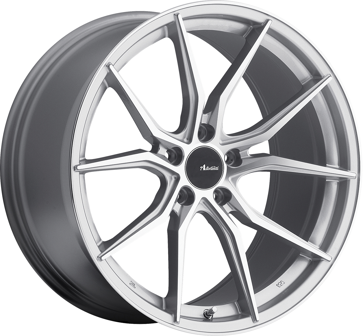 Advanti Hybris Silver w/ Machined Face 18x8 +37 5x100mm 73.1mm