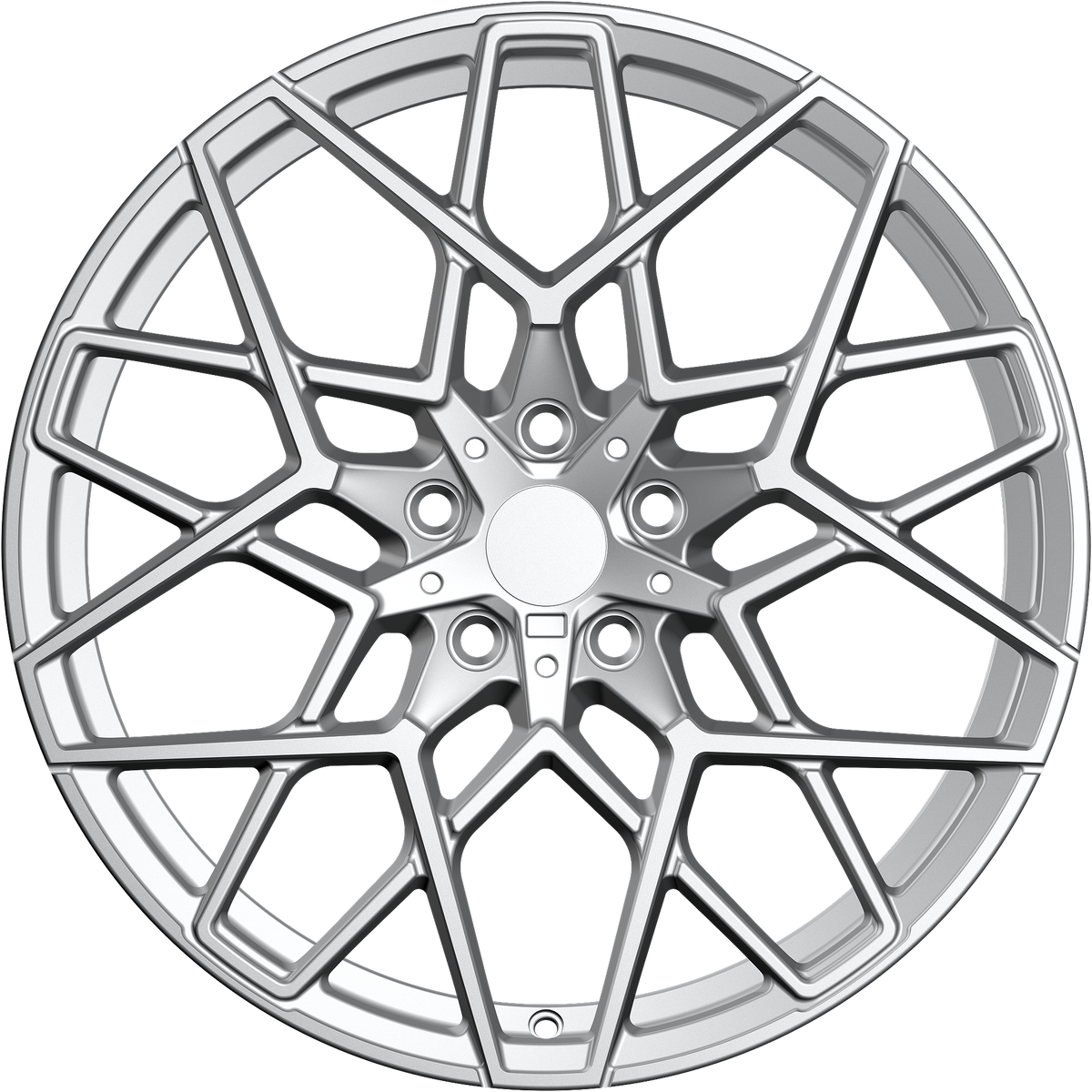 YKW Replica MF22 Silver 19x8.5 +40 5x114.3mm 67.1mm - Wheelwiz