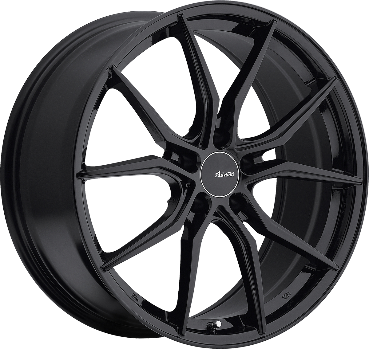 Advanti Hybris Gloss Black 19x8.5 +35 5x112mm 66.6mm - Wheelwiz