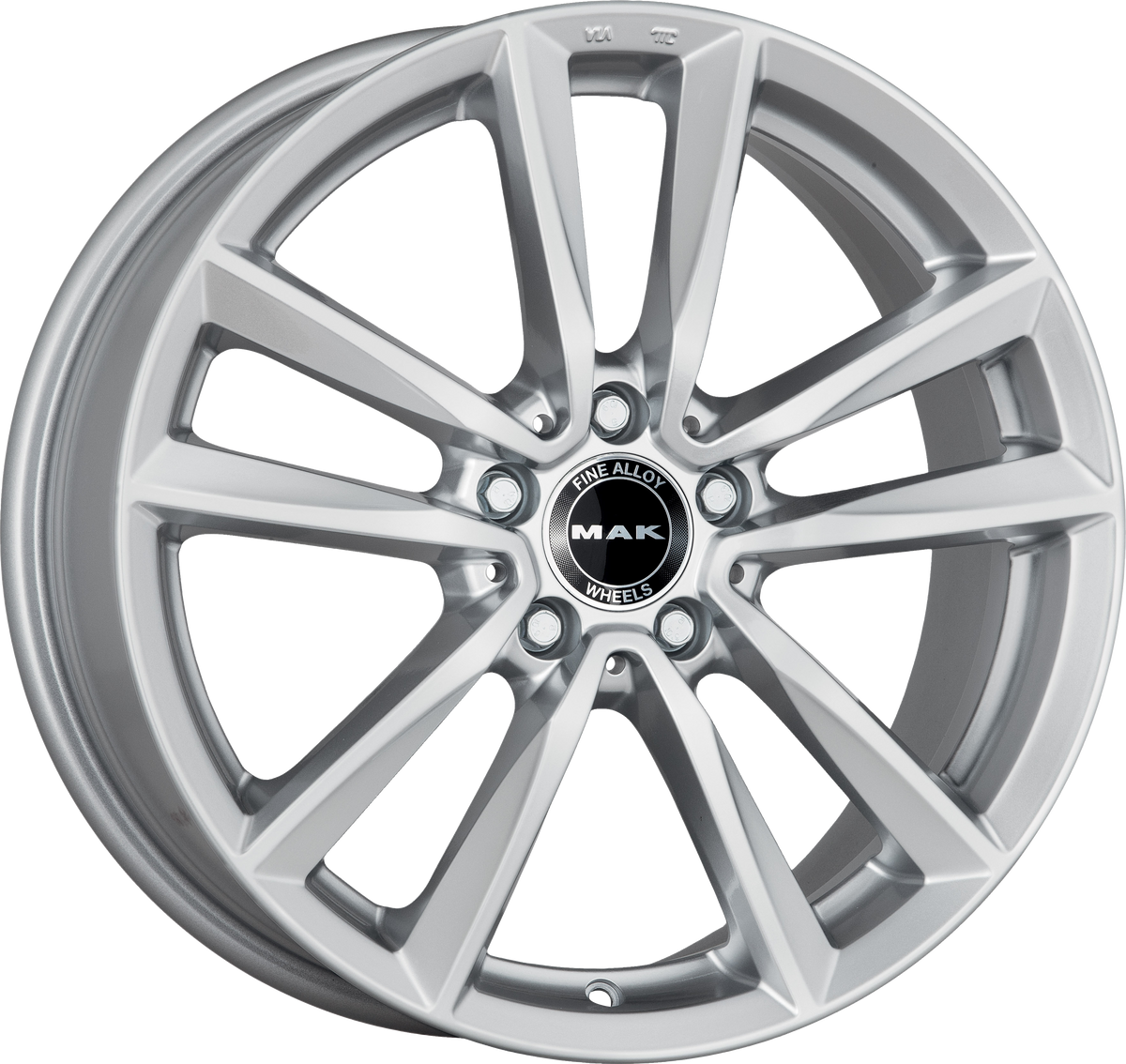 MAK BREMEN Silver 17x7.5 +52.5 5x112mm 66.6mm - Wheelwiz