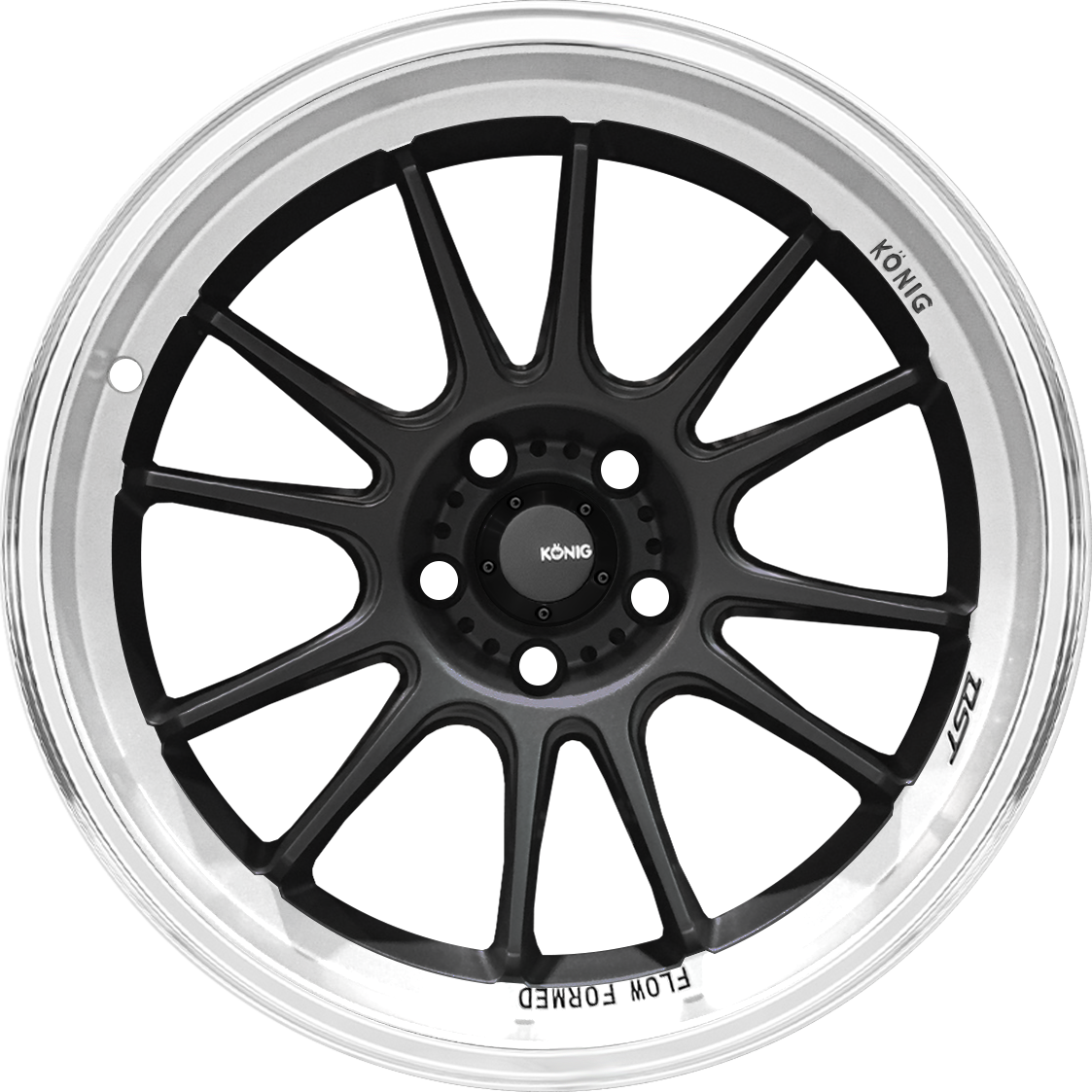 Konig Hypergram Metallic Carbon W/ Machined Lip 17x9 +40 5x114.3mm 73.1mm - Wheelwiz