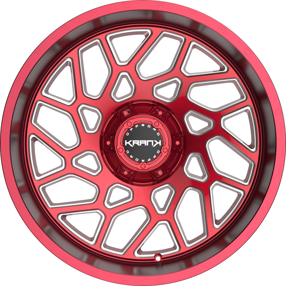 Krank Ambush Red Clear 22x12 -44 6x135|6x139.7mm 108mm - Wheelwiz