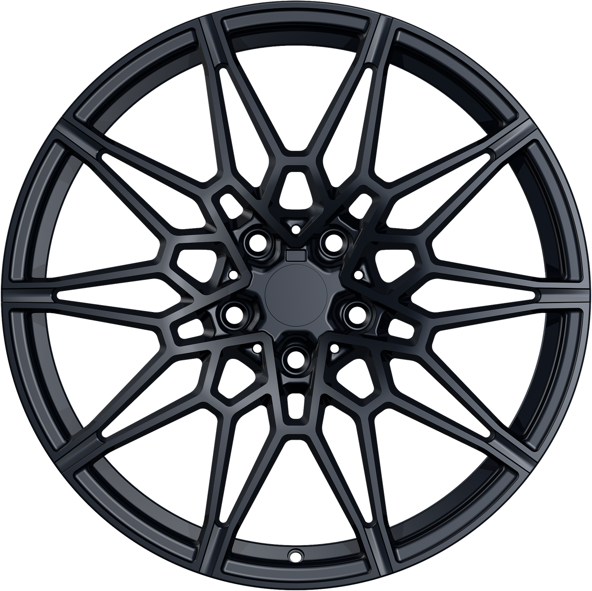 YKW Replica MF12 Gloss Black 20x8.5 +35 5x120mm 72.6mm - Wheelwiz