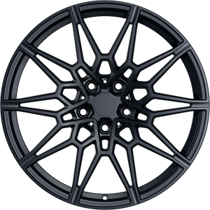 YKW Replica MF12 Gloss Black 20x8.5 +35 5x120mm 72.6mm - Wheelwiz