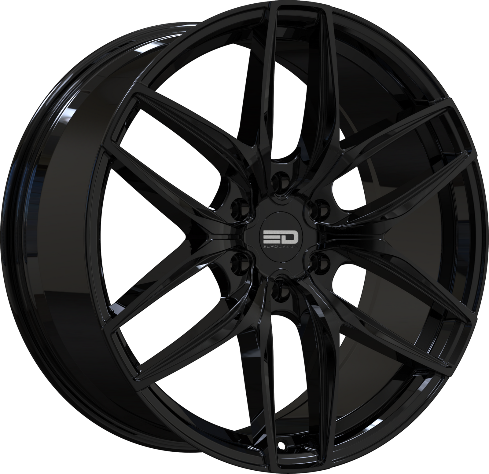 Euro Design Forza 6 Gloss Black 20x9 +25 6x135mm 87.1mm - Wheelwiz