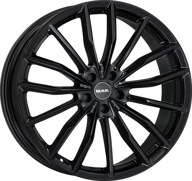 MAK Rapp Gloss Black 21x9.5 +37 5x112mm 66.6mm - Wheelwiz