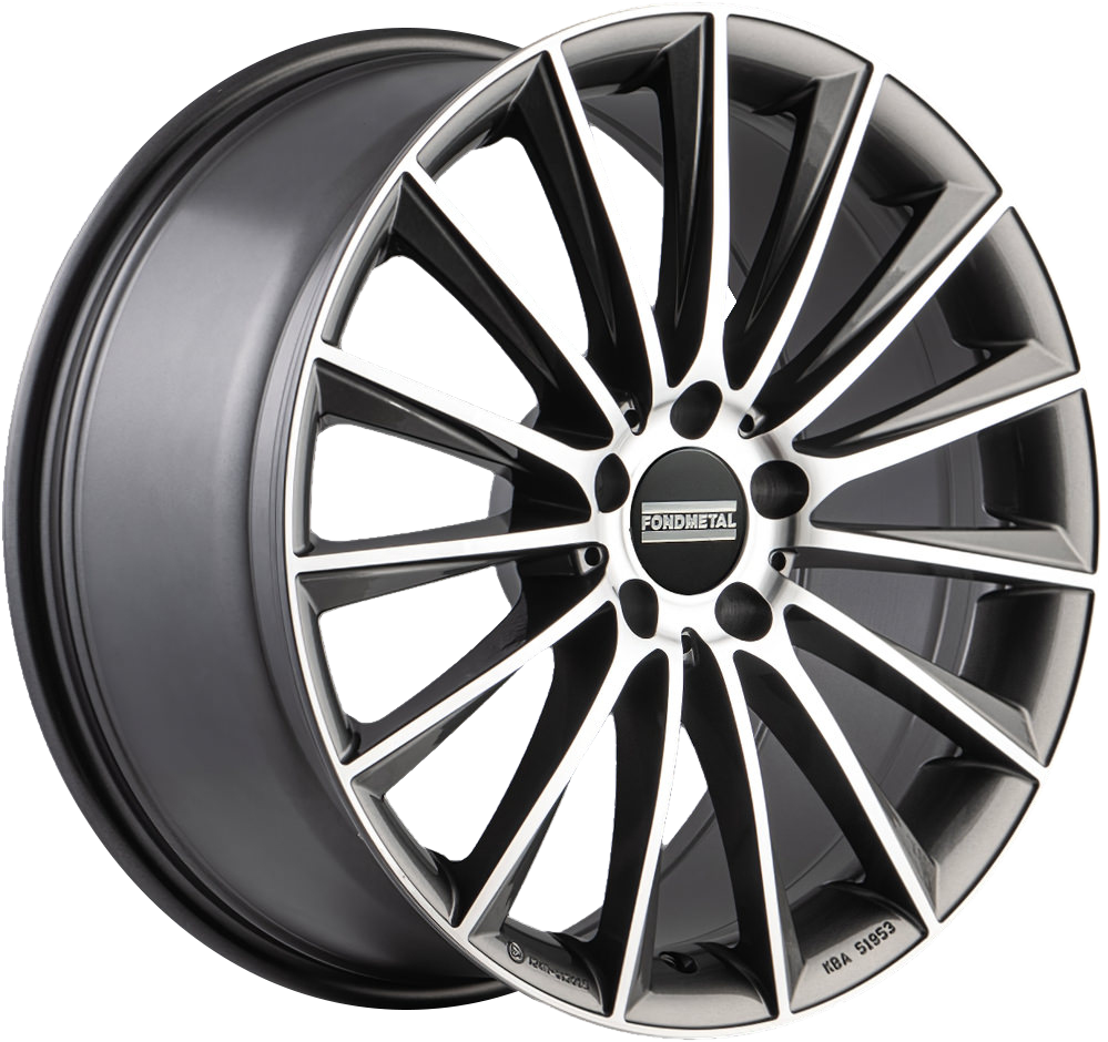 Fondmetal Aidon Gloss Titanium Machined 19x9 +44 5x112mm 66.5mm - Wheelwiz