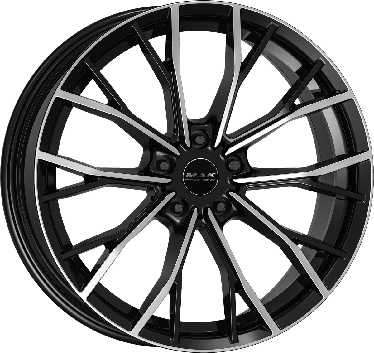 MAK priMe-FF Black w/ Mirrored Face 20x8 +35 5x120mm 72.6mm - Wheelwiz