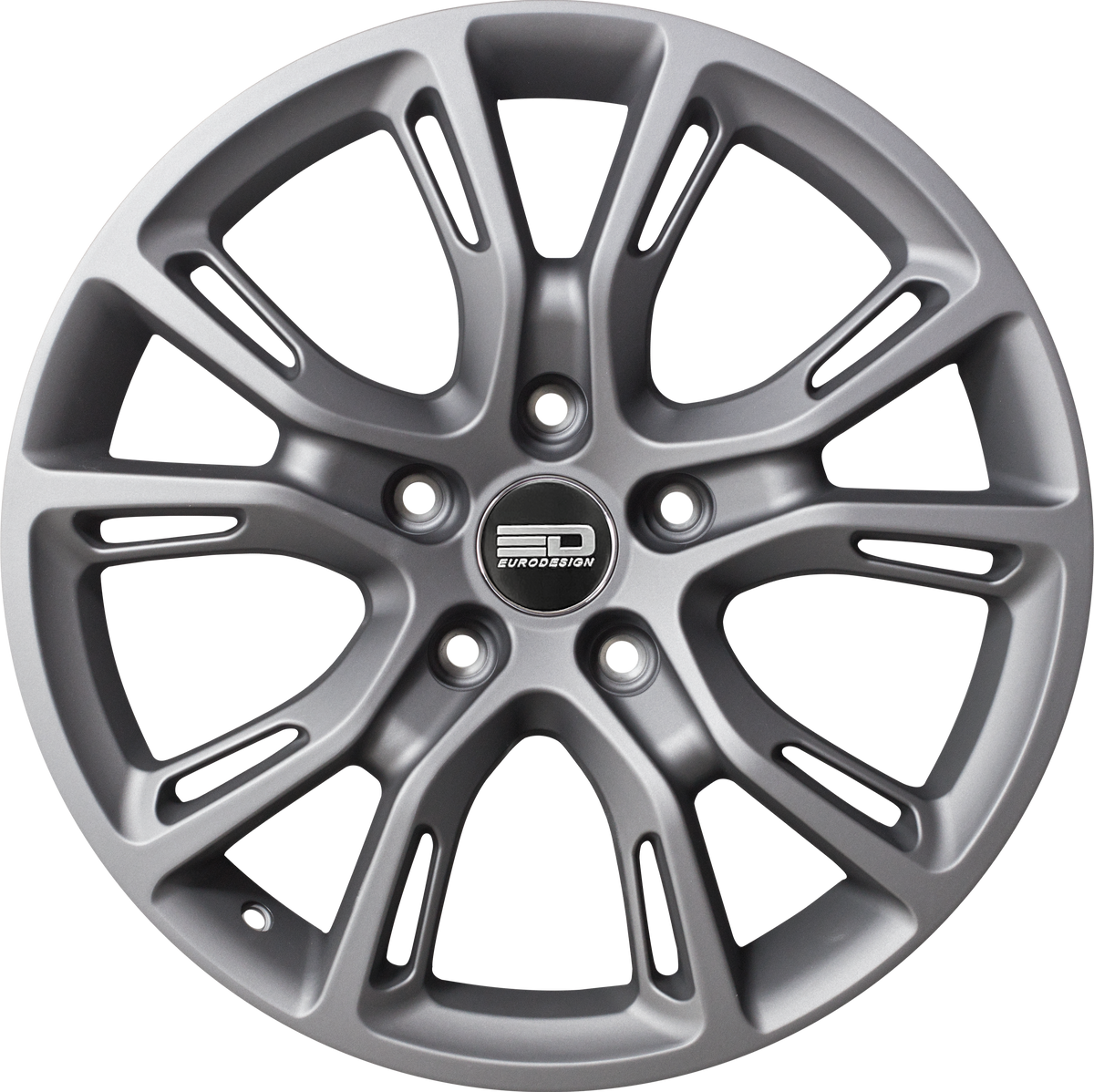 Euro Design SRT Matte Gunmetal 18x8 +40 5x108mm 67.1mm - Wheelwiz