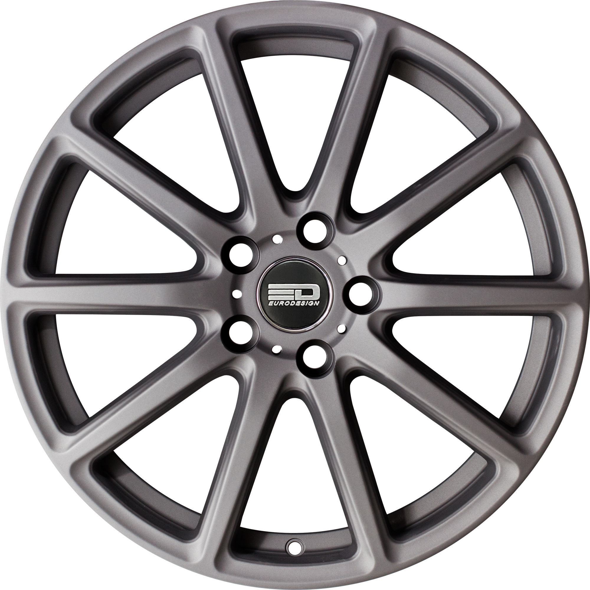 Euro Design Legend - EFS Matte Gunmetal 17x7.5 +42 5x100|5x105|5x110|5x112|5x115|5x118|5x108|5x114.3|5x98mm 72.6mm - WheelWiz