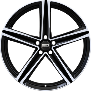 Euro Design Spa - EFS Gloss Black Polished 17x7.5 +42 5x100|5x105|5x110|5x112|5x115|5x118|5x108|5x114.3|5x98mm 72.6mm - WheelWiz