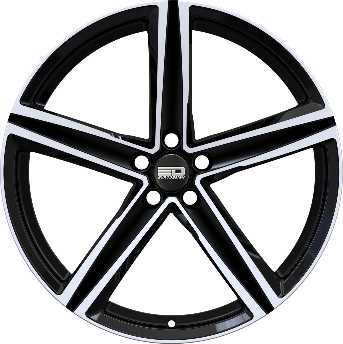 Euro Design Spa - EFS Gloss Black Polished 18x8 +35 5x100|5x105|5x110|5x112|5x115|5x118|5x108|5x114.3|5x98mm 72.6mm - Wheelwiz
