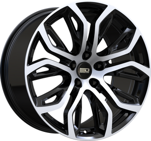 Euro Design Tillman Gloss Black Polished 20x11 +37 5x120mm 74.1mm - WheelWiz