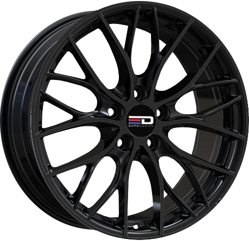 Euro Design Camillo - EFS Gloss Black 19x8.5 +35 5x100|5x105|5x110|5x112|5x115|5x118|5x108|5x114.3|5x98mm 72.6mm - Wheelwiz