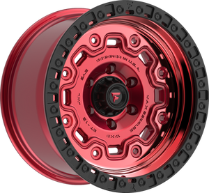 Fittipaldi FT100RTB Gloss Red w/ Black Ring 18x9 +18 8x180mm 124.3mm - Wheelwiz