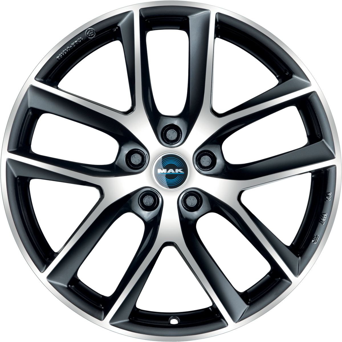 MAK Voltage Black Mirror 19x9.5 +45 5x114.3mm 64.1mm - Wheelwiz