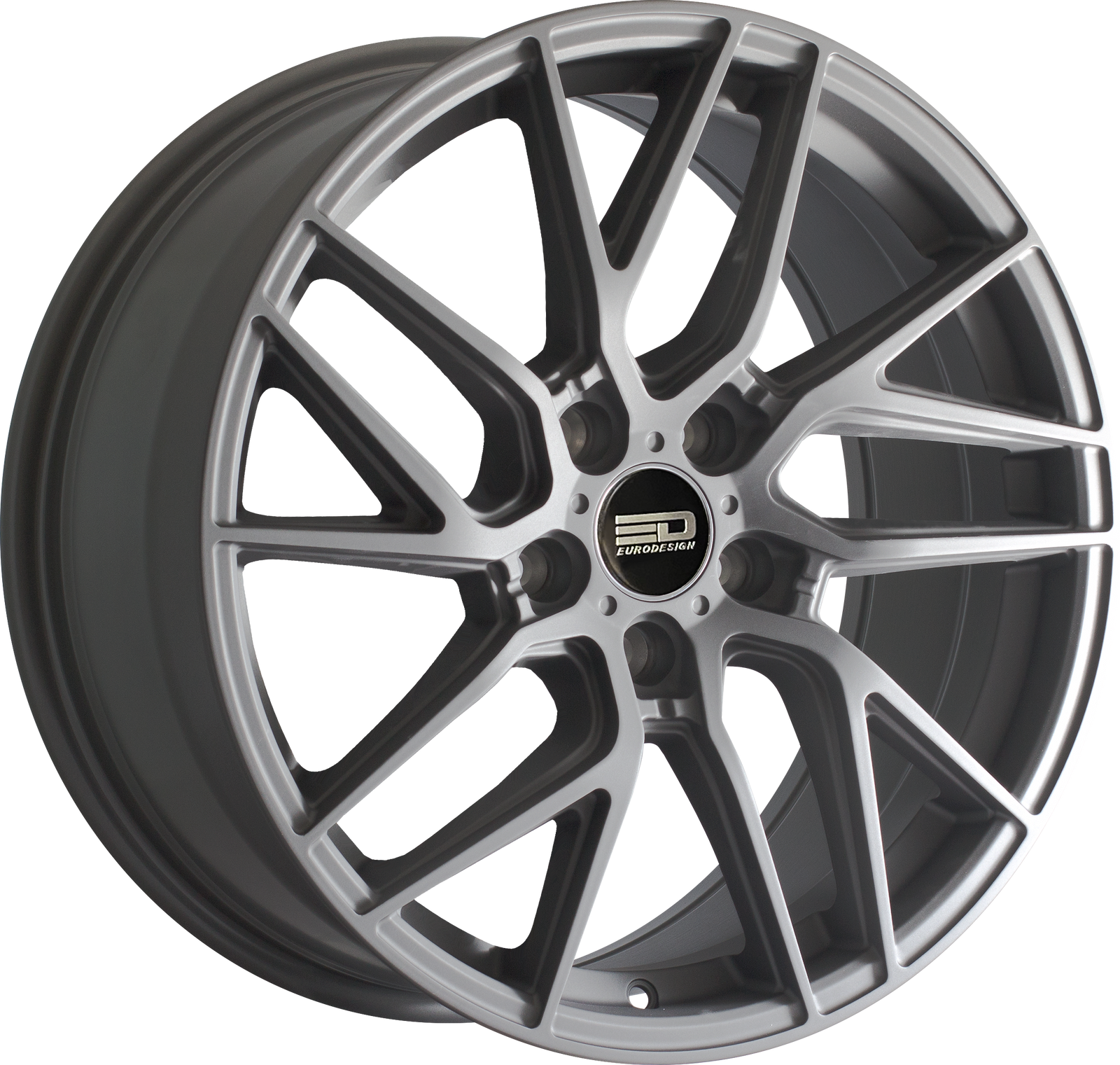 Euro Design Tech Matte Gunmetal 18x8 +40 5x114.3mm 66.1mm - Wheelwiz