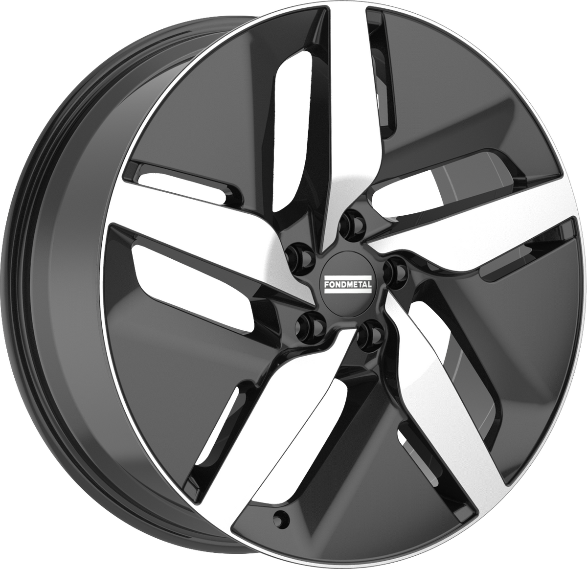 Fondmetal E-Joule Gloss Black Machined 21x9.5 +40 5x114.3mm 64.1mm - Wheelwiz
