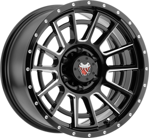 Mamba M22 Matte Black w/ Machined Ball Cut and Drill Holes 18x9 +12 6x139.7mm 106.1mm