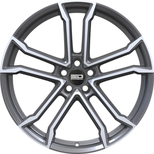 Euro Design Monaco - EFS Gunmetal Polished 17x7.5 +42 5x100|5x105|5x110|5x112|5x115|5x118|5x108|5x114.3|5x98mm 72.6mm - Wheelwiz