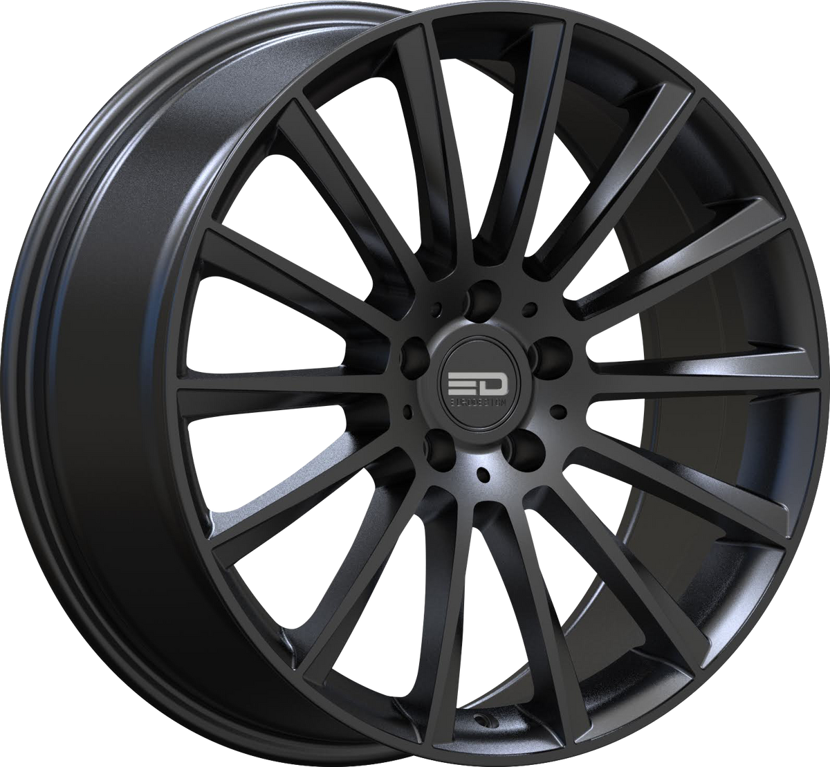 Euro Design Sacco Matte Black 18x7.5 +30 5x112mm 66.6mm - Wheelwiz