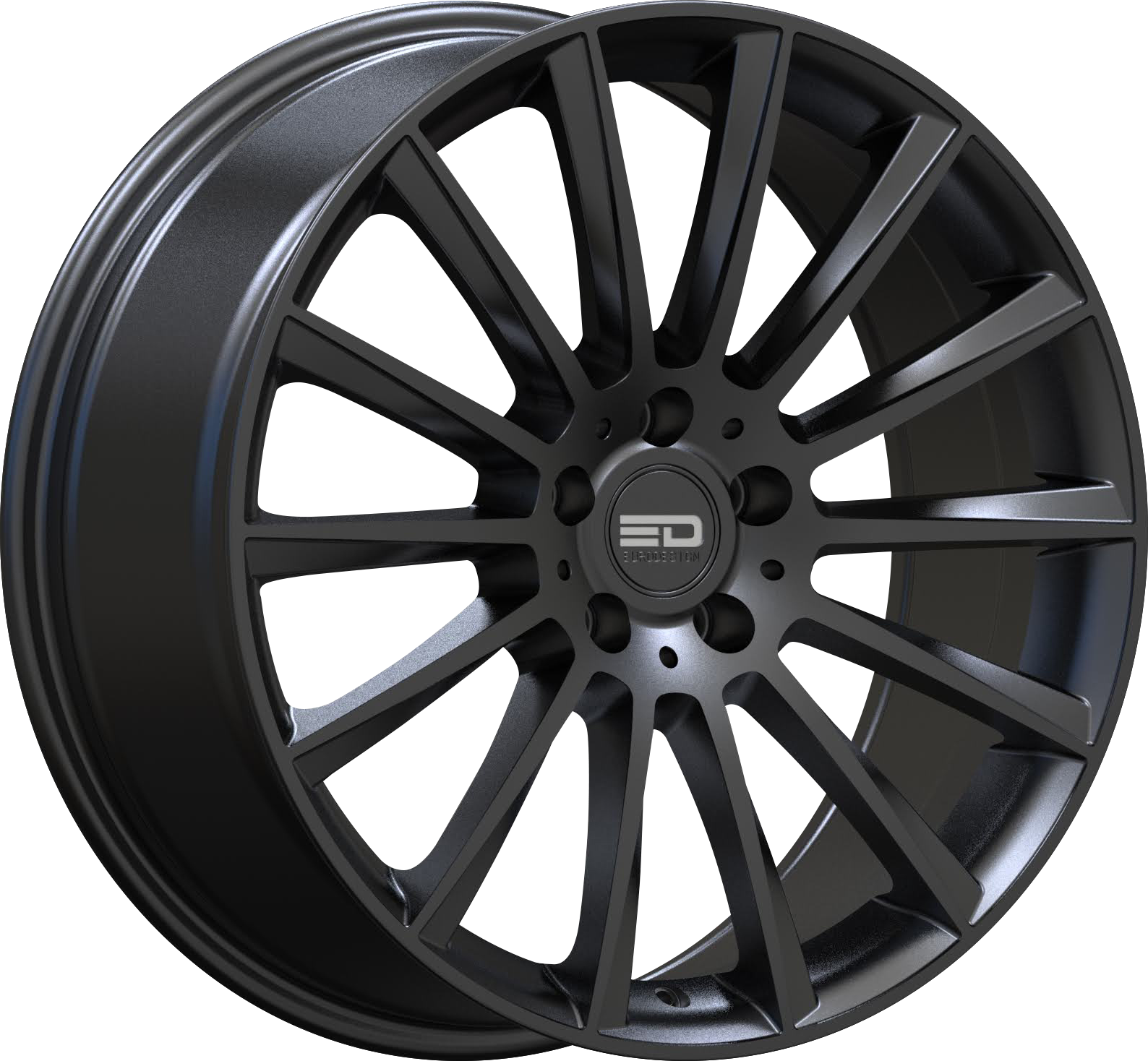 Euro Design Sacco Matte Black 18x7.5 +30 5x112mm 66.6mm - Wheelwiz
