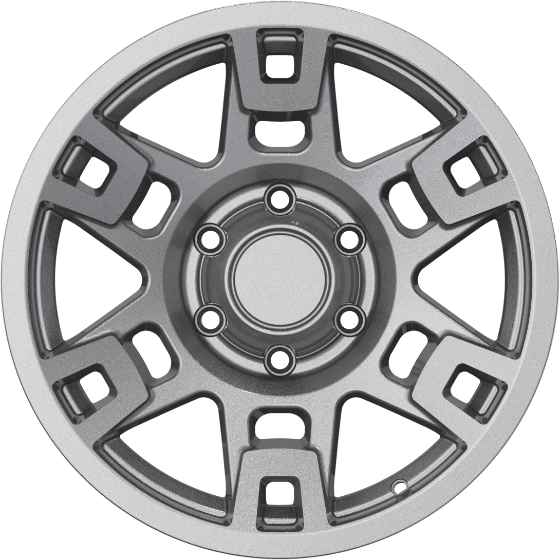 YKW Replica TR2 Matte Gunmetal 17x8 +5 6x139.7mm 106.1mm