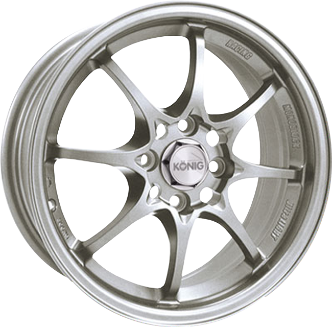 Konig Helium Silver 15x6.5 +40 4x100mm 73.1mm - Wheelwiz