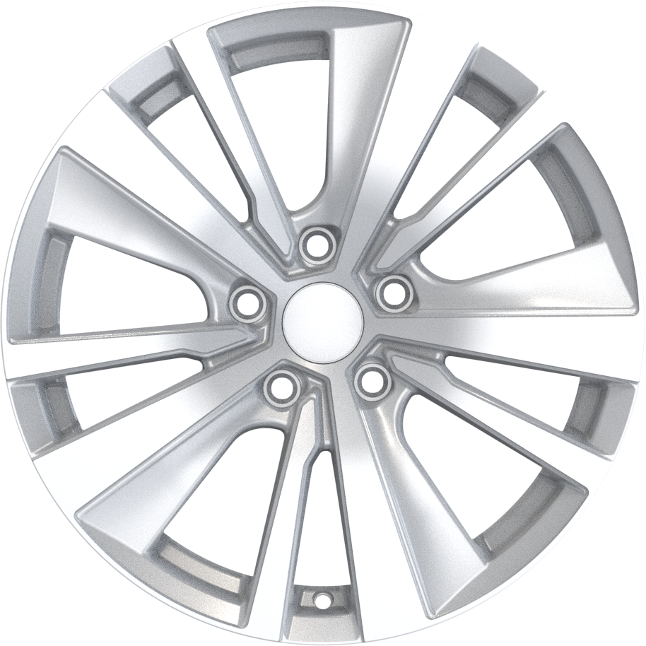 YKW Replica MF1 Silver 17x7.5 +35 5x114.3mm 66.1mm - Wheelwiz