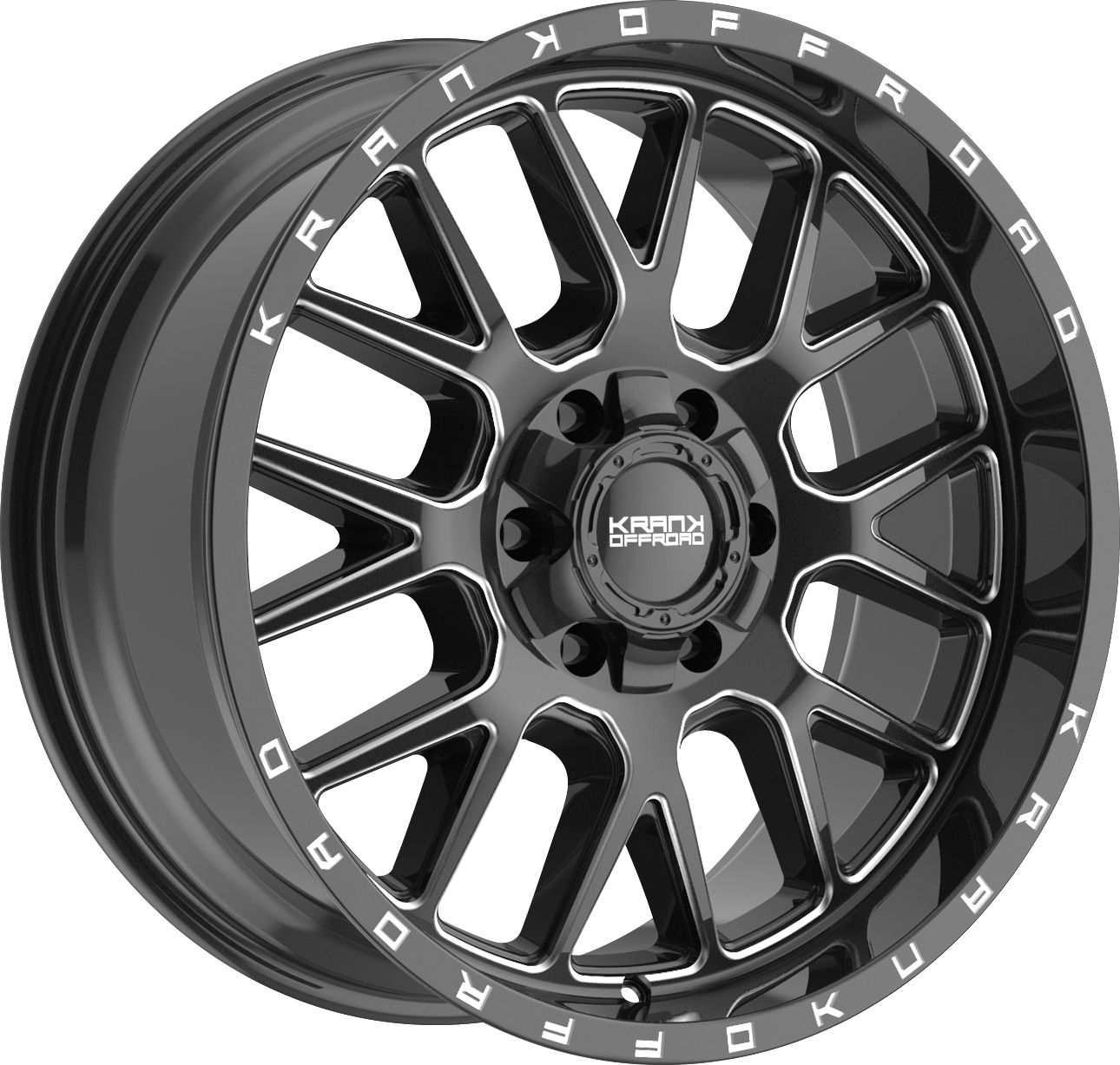Krank Fuse Gloss Black Milled 20x9 0 6x135|6x139.7mm 108mm - Wheelwiz